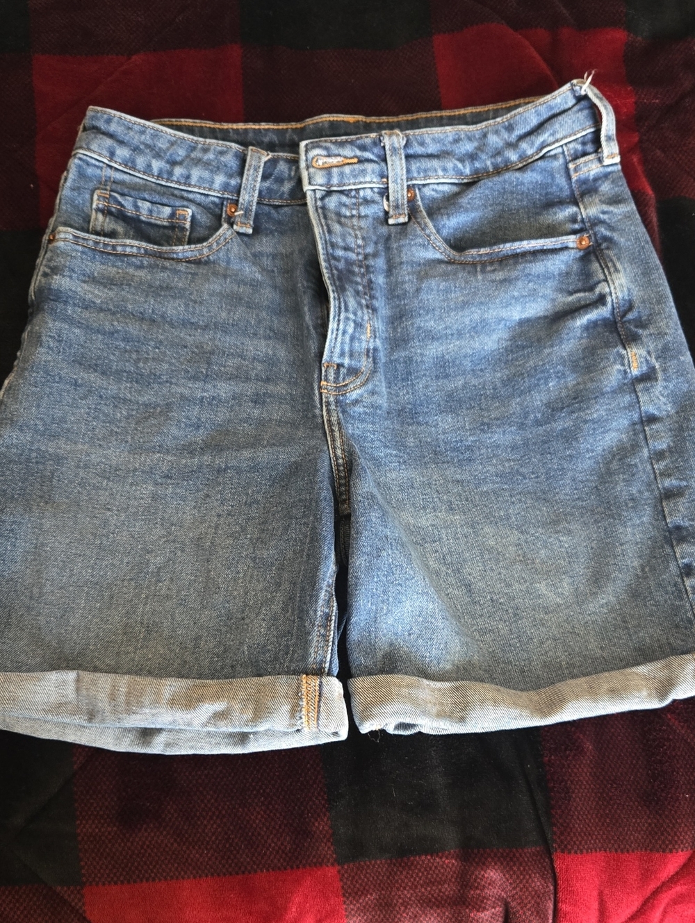 Old Navy Light Blue Rolled-Hem Denim Shorts